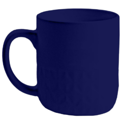Textured Ceramic Coffee Mug – 16 oz - textured mugnavy