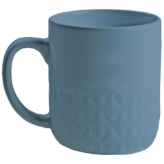 Textured Ceramic Coffee Mug – 16 oz - texturedmuggrey