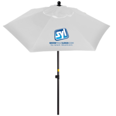 Steel Market Umbrella 7′ - whitewlogo