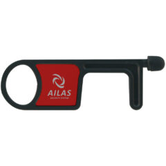 Antibacterial Door Opener Stylus - 20004_BLKRED_Silkscreen