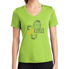 Sport-Tek® Ladies PosiCharge® Competitor™ V-Neck Tee - 6028-LimeShock-1-LST353LimeShockModelFront2-1200W