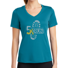 Sport-Tek® Ladies PosiCharge® Competitor™ V-Neck Tee - 6028-TropicBlue-1-LST353TropicBlueModelFront2-1200W
