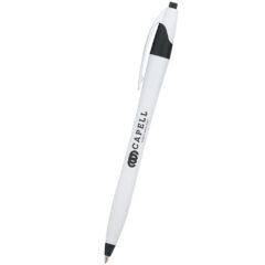 Antimicrobial Dart Pen - 11154_WHTBLK_Front_Silkscreen