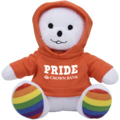 Rainbow Bear Plush Toy – 6″ - 1277_RAINBOW_Hoodie_Silkscreen