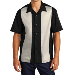 Port Authority® Retro Camp Shirt - 1764-BlkLtStn-1-S300BlkLtStnModelFront4-1200W