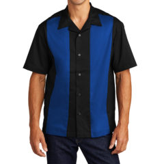 Port Authority® Retro Camp Shirt - 1764-BlkRoyal-1-S300BlkRoyalModelFront4-1200W