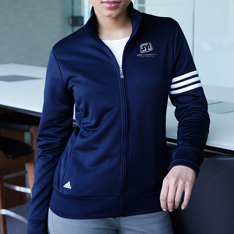 Adidas – Women’s 3-Stripes French Terry Full-Zip Jacket - 3286_fl