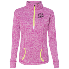 J. America – Women’s Cosmic Fleece Quarter-Zip Pullover - 44534_f_fl