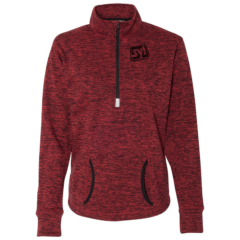 J. America – Women’s Cosmic Fleece Quarter-Zip Pullover - 50493_f_fl