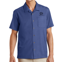 Port Authority® Textured Camp Shirt - 7269-Royal-1-S662RoyalModelFront-1200W