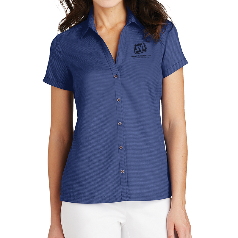 Port Authority® Ladies Textured Camp Shirt - Show Your Logo