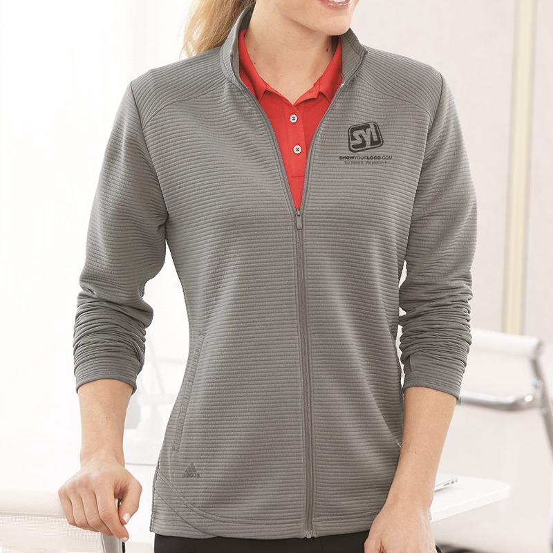 Adidas – Women’s Textured Full-Zip Jacket - 7677_fl