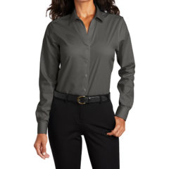 Red House® Ladies Non-Iron Twill Shirt - 7686-GreySteel-1-RH79GreySteelModelFront2-1200W