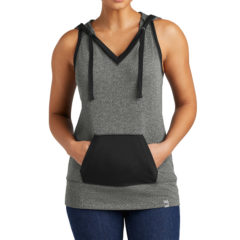 New Era® Ladies Heritage Blend Hoodie Tank - 8539-BkTwistBk-1-LNEA106BkTwistBkModelFront1-1200W