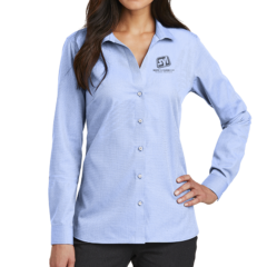 Red House® Ladies Nailhead Non-Iron Shirt - 8935-Bluepearl-1-RH470BluepearlModelFront-1200W