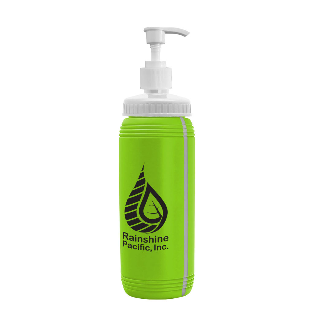The Pint Pump Bottle with View Stripe – 16 oz - HBOT16P_Lime_1293005
