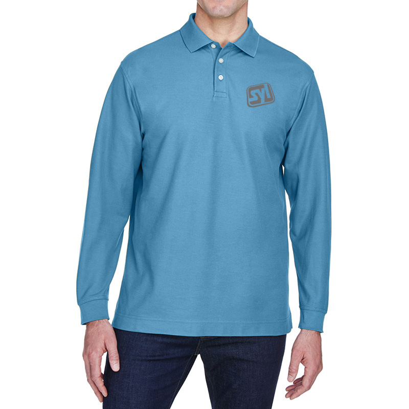 Devon & Jones Men’s Pima Pique Long Sleeve Polo - d110_08_z