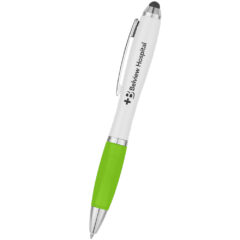 Stylus Pen with Antimicrobial Additive - 11152_WHTLIM_Silkscreen