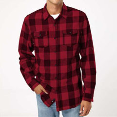 Burnside Yarn-Dyed Long Sleeve Flannel Shirt - 44201_omf_fm