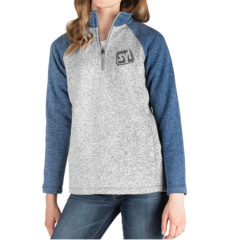 Women’s Quarter Zip Color Blocked Heathered Fleece - 5014605_061820125754