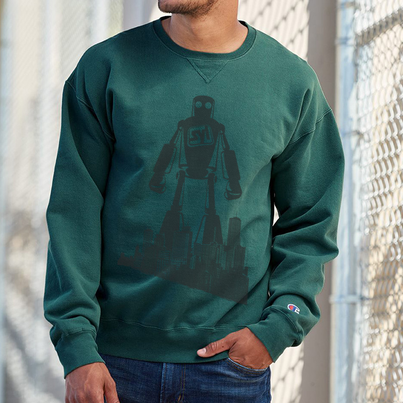 Champion® Garment Dyed Crewneck Sweatshirt - 8253_fl