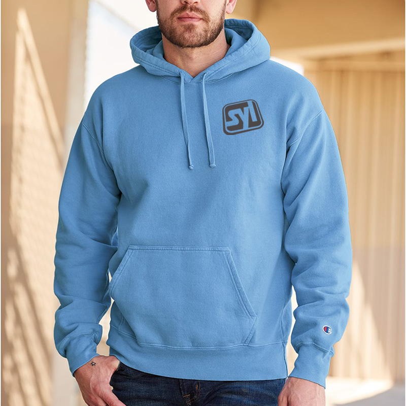 champion men's garment dyed fleece hoodies