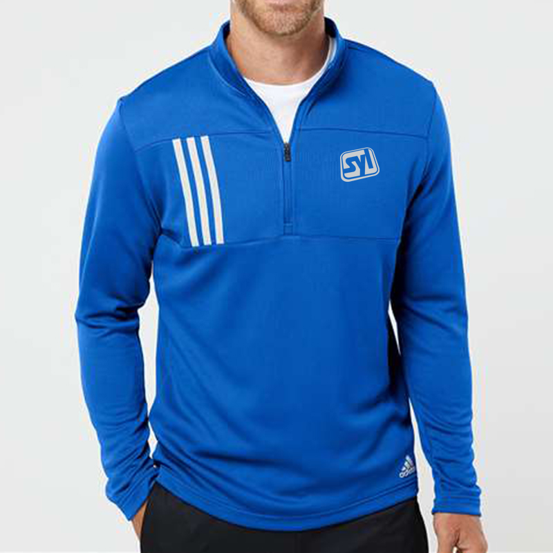 Adidas 3-Stripes Double Knit Quarter Zip Pullover - 90003_omf_fm