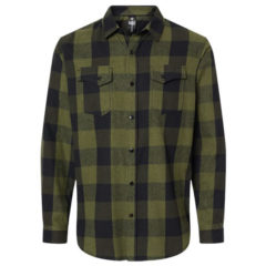 Burnside Snap Front Long Sleeve Plaid Flannel Shirt - 98878_f_fm