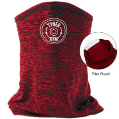 Heathered Cooling Gaiter with Filter - 99110_RED_Silkscreen