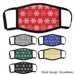 Dye Sublimated 3-Layer Mask - 99111_snowflakes-s