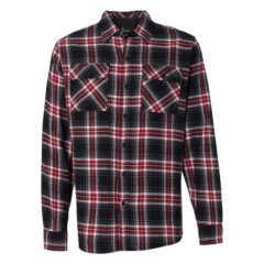 Burnside Yarn-Dyed Long Sleeve Flannel Shirt - Red