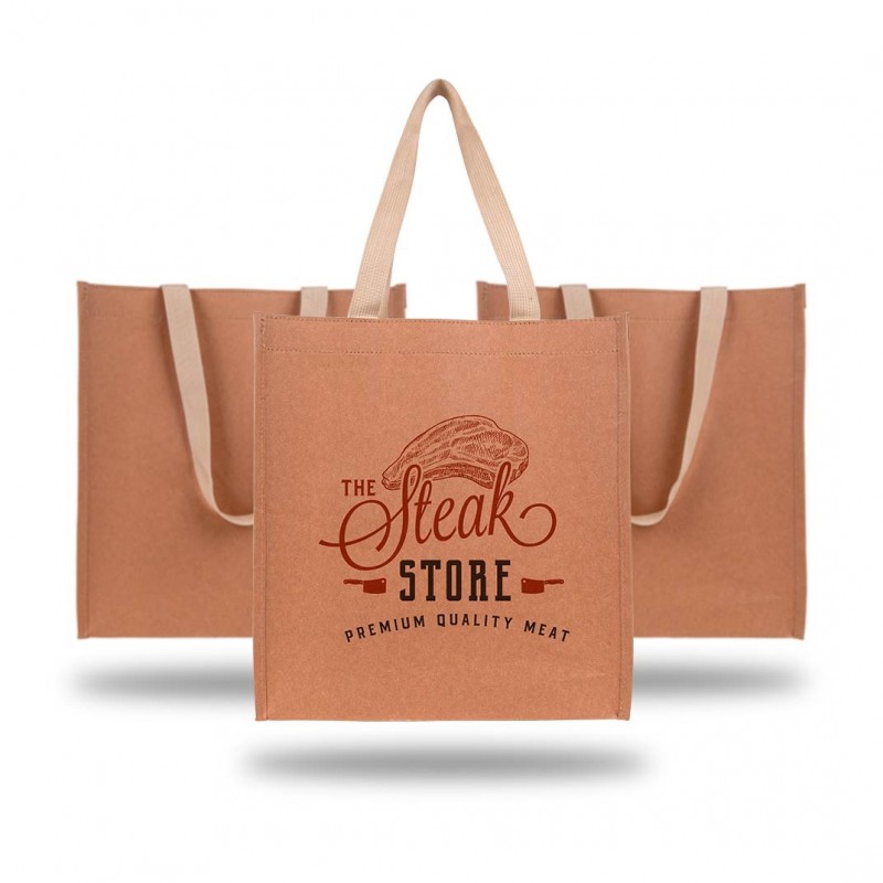 Durable and Washable Kraft Paper Tote Bag – 7″ x 12″ x 13″ - b-613-group