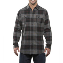 Burnside Yarn-Dyed Long Sleeve Flannel Shirt - blackSteel