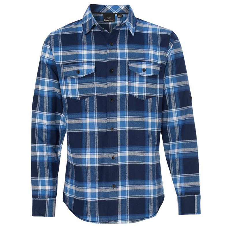 Burnside Yarn-Dyed Long Sleeve Flannel Shirt - Show Your Logo