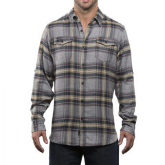Burnside Yarn-Dyed Long Sleeve Flannel Shirt - lightGrey