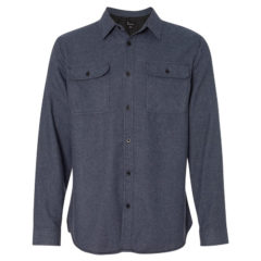 Burnside Long Sleeve Solid Flannel Shirt - navy