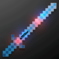 LED 8-Bit Pixel Sword - pixelswordblue