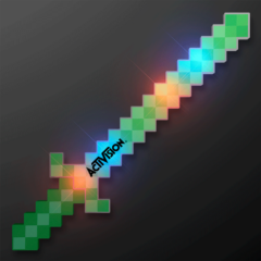 LED 8-Bit Pixel Sword - pixelswordgreen