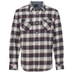 Burnside Yarn-Dyed Long Sleeve Flannel Shirt - whiteRed