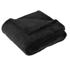 Port Authority® Oversized Ultra Plush Blanket - 10476-DeepBlack-1-BP32DeepBlackFlatFolded-1200W