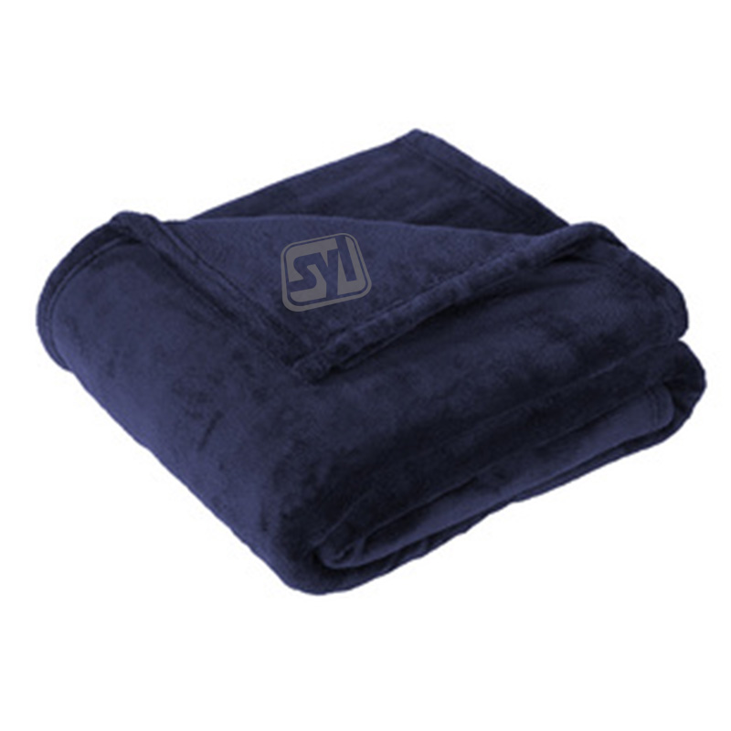 Port Authority® Oversized Ultra Plush Blanket - 10476-DeepNavy-1-BP32DeepNavyFlatFolded-337W