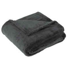 Port Authority® Oversized Ultra Plush Blanket - 10476-Graphite-4-BP32GraphiteFlatFolded1