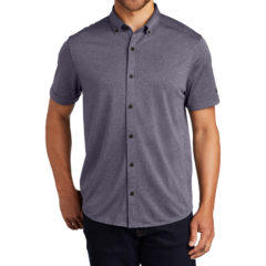 OGIO® Gravitate Full-Button Polo - 10508-NavyHeather-1-OG141NavyHeatherModelFront-1200W