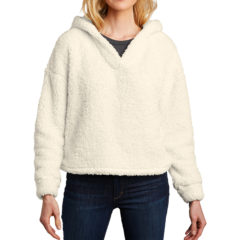 Port Authority® Ladies Cozy Fleece Hoodie - 10516-Marshmallow-1-L132MarshmallowModelFront3-1200W