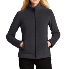 Port Authority® Ladies Ultra Warm Brushed Fleece Jacket - 10517-GraphDpBlack-1-L211GraphDpBlackModelFront-1200W