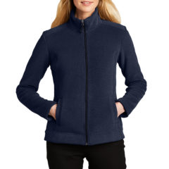 Port Authority® Ladies Ultra Warm Brushed Fleece Jacket - 10517-InsBlRivrBl-1-L211InsBlRivrBlModelFront-1200W