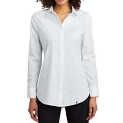 OGIO® Ladies Commuter Woven Tunic - 10568-White-1-LOG1002WhiteModelFront-1200W