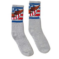 SOCCO Striped Crew Socks - GreyEagle