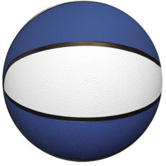 Full Size Rubber Basketball - MSRB-blue