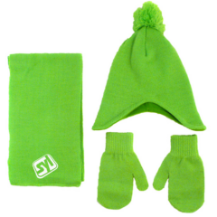 Children’s Winter Knit Set - childrensknitsetlime